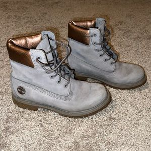 Grey Timberland Boots